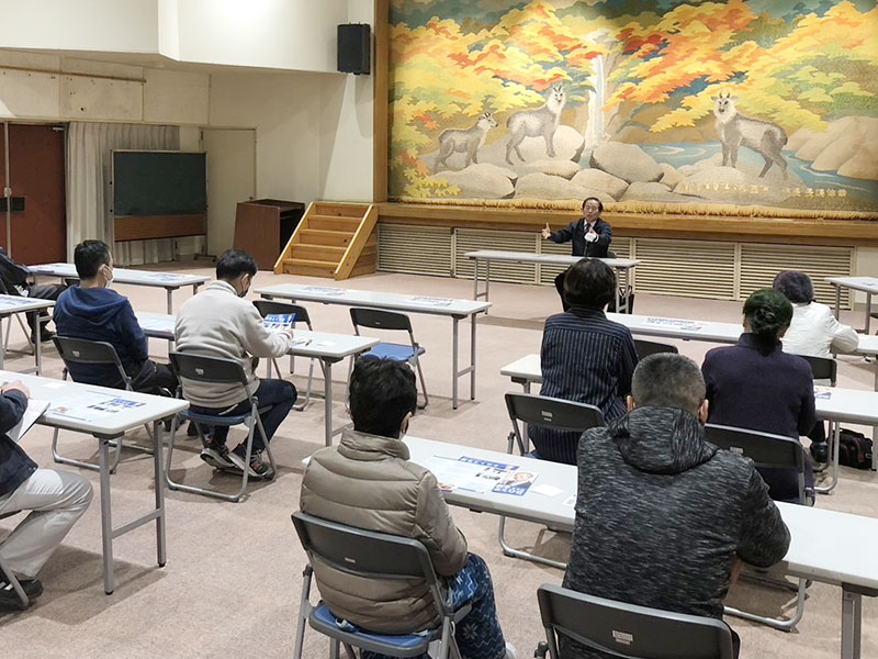 大塔地区での県政報告会